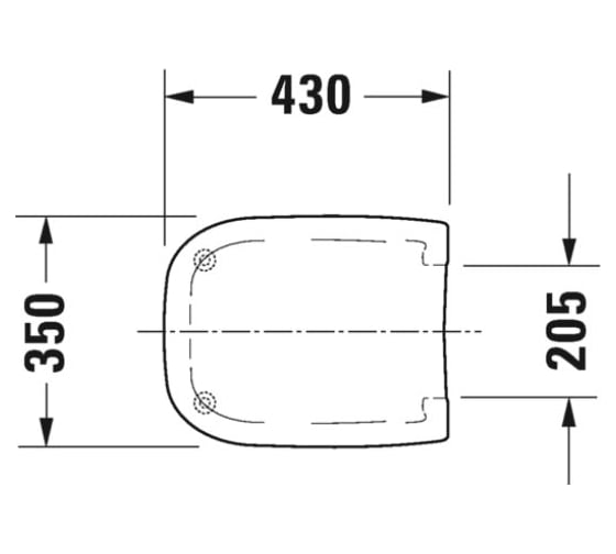 Крышка-сиденье Duravit D-CODE петли хром 006731 00 00
