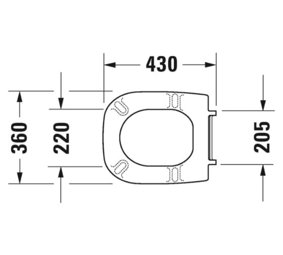 Крышка-сиденье Duravit D-CODE петли хром 006731 00 00