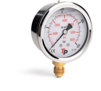 Манометр гидравлический виброустойчивый радиальный УРДЮГА D63 мм 0-400 bar 1/4BSP TP МГВР400