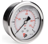 Манометр гидравлический виброустойчивый осевой УРДЮГА D63 мм 0-25 bar 1/4BSP TP МГВО25