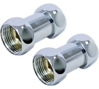 Прямое соединение Millennium хромированное 1"×1" внутренняя/внутренняя резьба (пара) — фитинг для полотенцесушителя SPPF1010