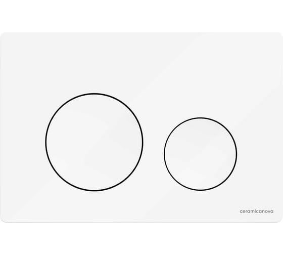 Кнопка смыва Ceramicanova Balance, клавиши Circle, цвет белый глянцевый, арт. CN12-001W 1