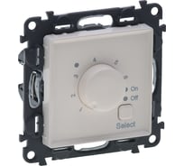 Термостат для теплых полов с датчиком. Legrand Valena LIFE. 16А 250В.С лицевой панелью.Винтовые зажимы.Слоновая кость 752234