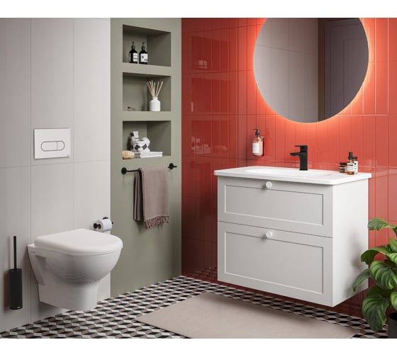 Панель смыва Vitra Root Round, белая 740-2200
