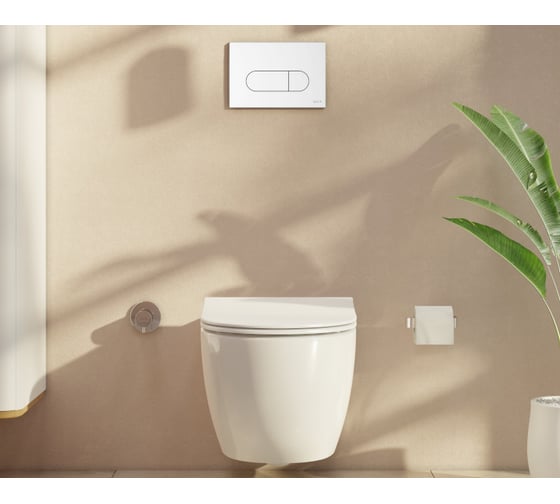 Панель смыва Vitra Root Round, белая 740-2200