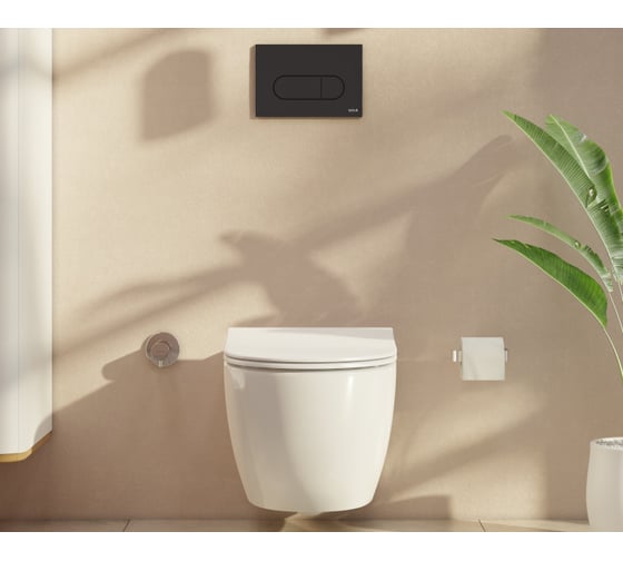 Панель смыва Vitra Root Round, мат. черн. 740-2211