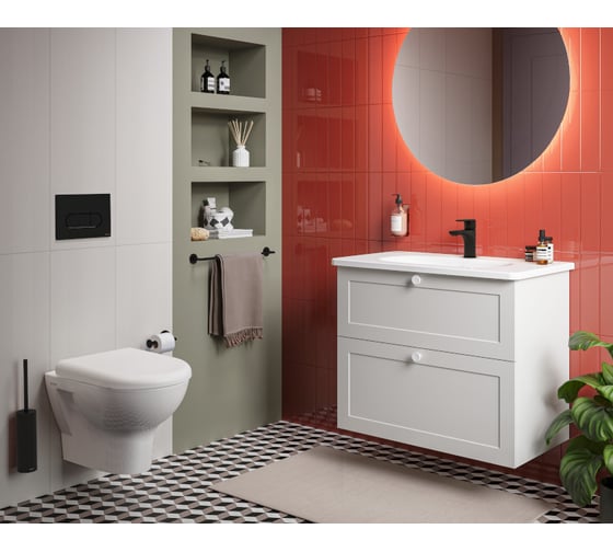 Панель смыва Vitra Root Round, мат. черн. 740-2211