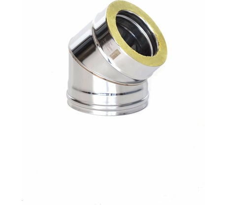 Отвод ТЕПЛОВиСУХОВ Термо 45 градусов ОТ-Р 304-0.8/304 D130/230 (2S) с хомутом TS.ST5.O45.0130.75661