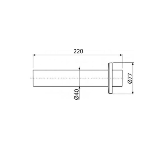Труба с обрамлением Alca Plast DN40 P046