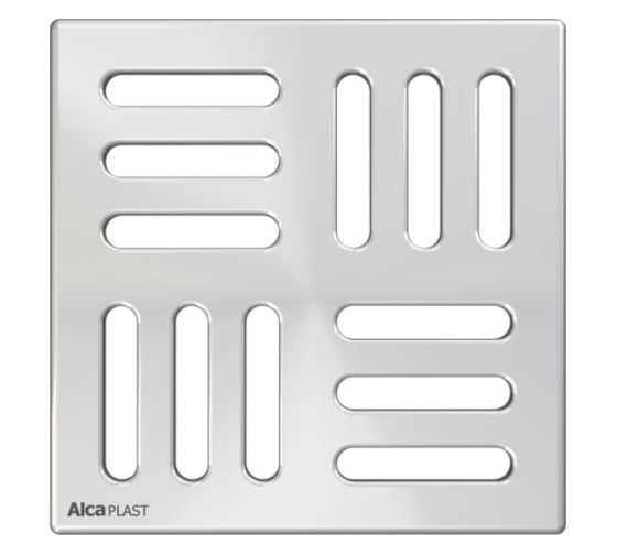 Решетка Alca Plast 102х102 мм, нержавеющая сталь MPV004 1
