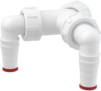 Колено с двумя штуцерами Alca Plast G1"/17–23 P148