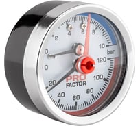 Термоманометр аксиальный PROFACTOR Ф 53 мм 1/4 10 bar, 0–120C PF SG 871-10