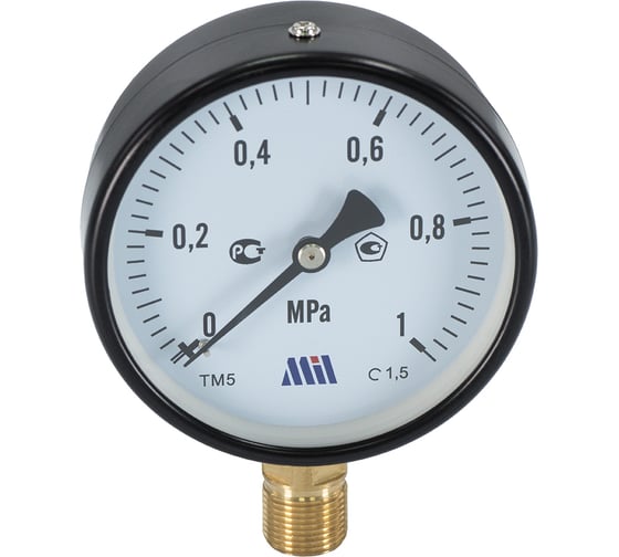 Манометр вертикальный Millennium 1/2" (100/10 бар) MVML1210100