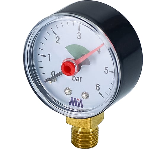 Манометр вертикальный Millennium 1/4" (50/ 6 бар) MVML140650 1