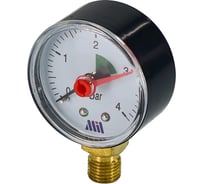 Манометр вертикальный Millennium 1/4" (50/ 4 бар) MVML140450