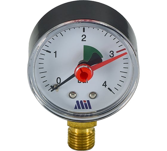 Манометр вертикальный Millennium 1/4" (50/ 4 бар) MVML140450