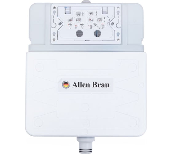 Бачок для приставного унитаза ALLEN BRAU 9.11104.20 PNEUMATIC патрубки, без кнопки смыва, 717x95x509мм (325596) 00325596