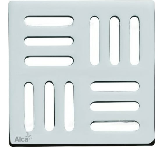 Дизайновая решетка Alca Plast 102x102 мм., нержавеющая сталь MPV001 1
