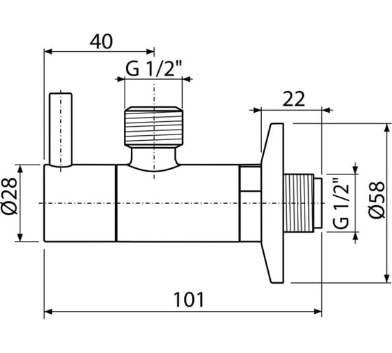 Угловой вентиль Alca Plast с фильтром 1/2"х1/2", круглый, белый ARV003B