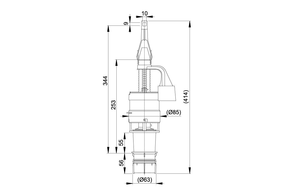 Сливной механизм Alca Plast ECOLOGY для скрытых систем инсталляции A06E ...