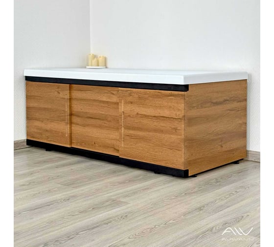 Экран под ванну ALAVANN МДФ Alt Black 1,5 дуб ALV1201002