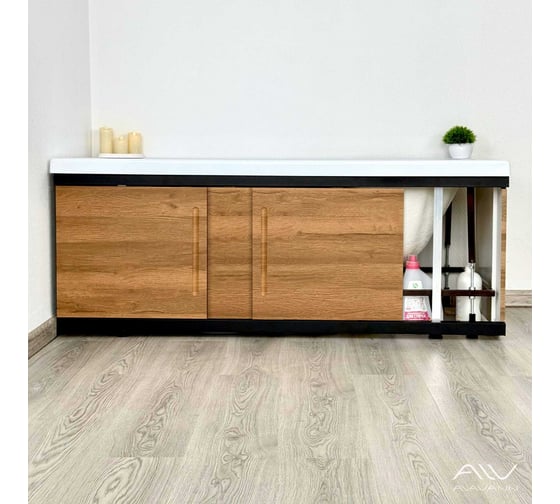 Экран под ванну ALAVANN МДФ Alt Black 1,5 дуб ALV1201002