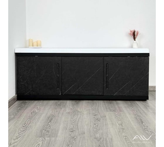 Экран под ванну ALAVANN МДФ Alt Black 1,7 чёрный мрамор ALV1203004