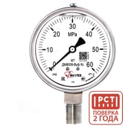 Манометр коррозионностойкий Физтех ДМ8008-ВУф Кс 0-60 МПа кт.1,0 d.100 IP65 M20_1,5 РШ SG, Силикон 4687205720863