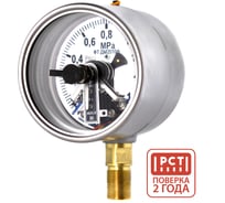 Манометр электроконтактный пылевлагозащищенный Физтех ДМ2010ф исп V 0-1,6 МПа кт.1,5 d.100 IP54 M20_1,5 РШ SG 4687205623652