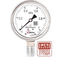 Манометр коррозионностойкий Физтех ДМ8008-ВУф Кс 0-1 МПа кт.1,0 d.100 IP65 M20х1,5 РШ SG, Без запол 4687205720436