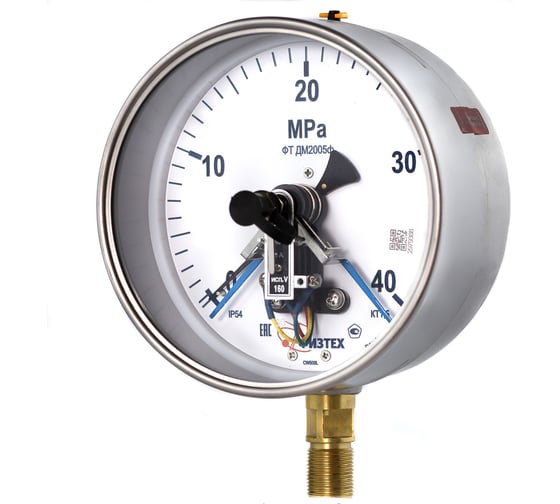 Манометр ПО Физтех, АО ДМ2005ф исп V 0-40 МПа кт.1,5 d.160 IP54 M20_1,5 РШ SG 4687205622716 1