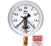 Манометр электроконтактный пылевлагозащищенный Физтех ДМ2005ф исп V 0-1,6 МПа кт.1,5 d.160 IP54 M20_1,5 РШ SG, 4687205622396