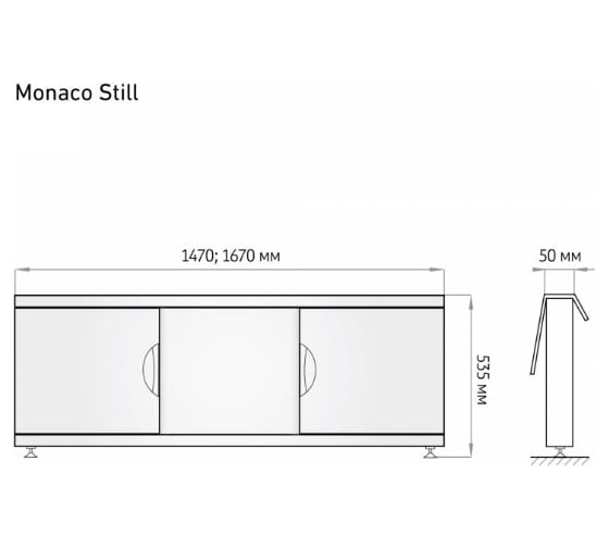 Экран под ванну ALAVANN МДФ Monaco Still 1,7 МД-1607-1700-00