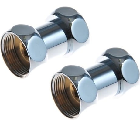 Прямое соединение для полотенцесушителя SG г/г 1"х1", хром, 2 шт 730SCH1010