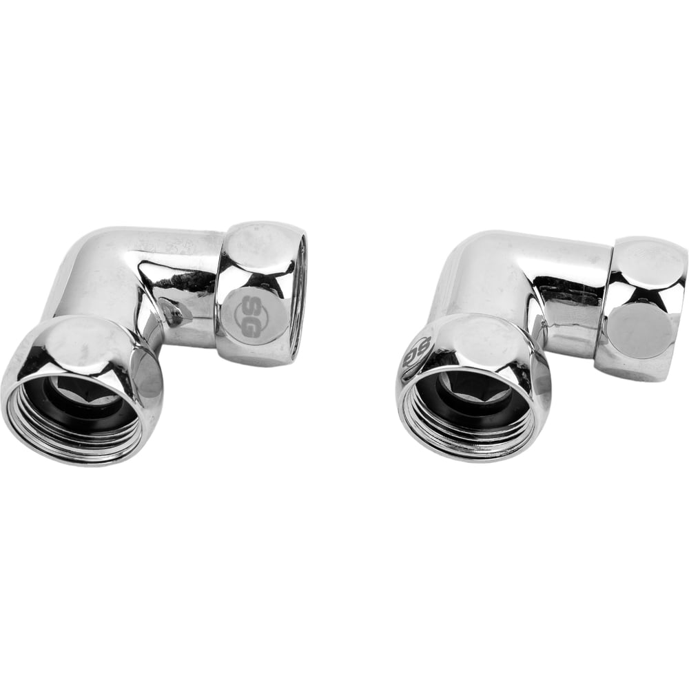 Уголок для полотенцесушителя SG г/г 3/4"х3/4", хром, 2 шт 740SCH0505 ...