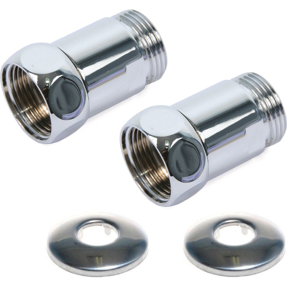 Прямое соединение для полотенцесушителя SG г/ш 1\"х1/2\", хром, 2 шт ...