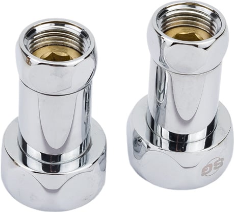 Прямое соединение для полотенцесушителя SG г/г 1"х1/2", хром, 2 шт 730SCH1004