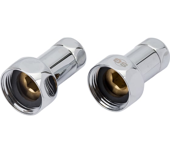 Прямое соединение для полотенцесушителя SG г/г 1"х1/2", хром, 2 шт 730SCH1004