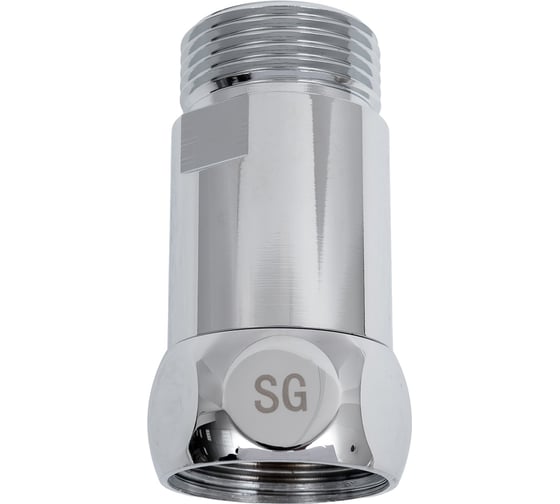 Прямое соединение для полотенцесушителя SG г/ш 3/4"х3/4", хром, 2 шт 731SCH0505