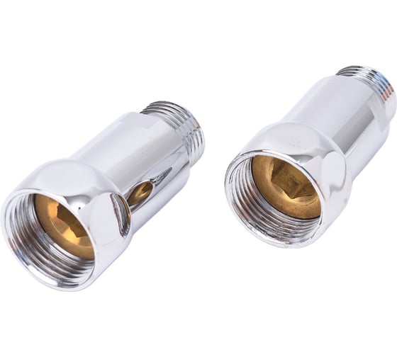 Прямое соединение для полотенцесушителя SG г/ш 3/4"х1/2", хром, 2 шт 731SCH0504