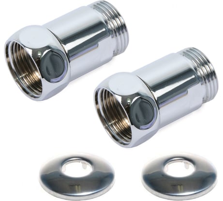 Прямое соединение для полотенцесушителя SG г/ш 1"х3/4", хром, 2 шт 731SCH1005