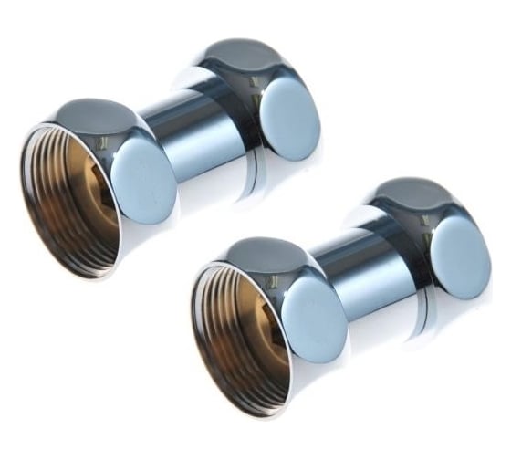 Прямое соединение для полотенцесушителя SG г/г 3/4"х3/4", хром, 2 шт 730SCH0505 1