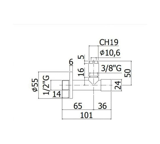 Кран-фильтр нижнего подключения Paffoni ZACC204NO 00239281