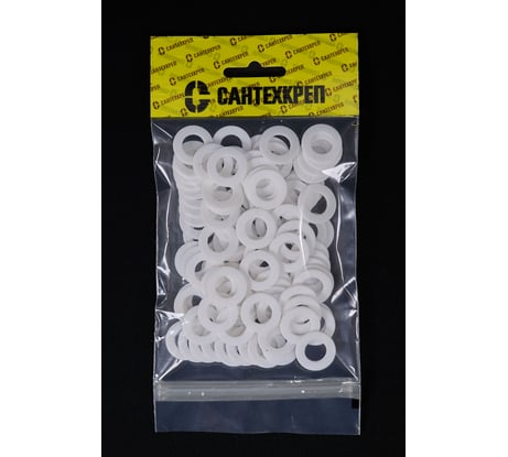 Фторопластовая прокладка Сантехкреп 1\2 (10,5x19 мм.) фасовка 100 шт. 2.10.3.