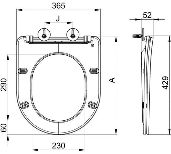 Сиденье для унитаза Comfort X1 AV Engineering AVWHR203X1C
