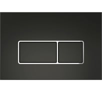 Клавиша смыва Teymi Helmi двойной смыв, черный матовый, окантовка хром T70205 ЦБ-00270317