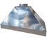 Зонт вытяжной прямоугольного сечения ВЕНТЕКА тип 2, 1200x1200-600-100/300x300/Ф200-80, лист.нерж. AISI 430, 0.70, отбортовка 180-7990000009185 2
