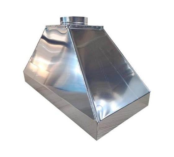 Зонт вытяжной прямоугольного сечения ВЕНТЕКА тип 2, 1200x1200-600-100/415x415/Ф315-80, лист.нерж. AISI 430, 0.70, отбортовка 180-7990000009208