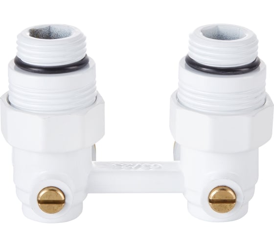 Узел нижнего подключения ROYAL THERMO угловой 1/2x3/4 EK (белый) НС-1559440