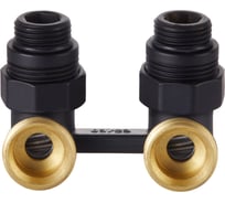 Узел нижнего подключения ROYAL THERMO угловой 1/2x3/4 EK (черный) НС-1559441